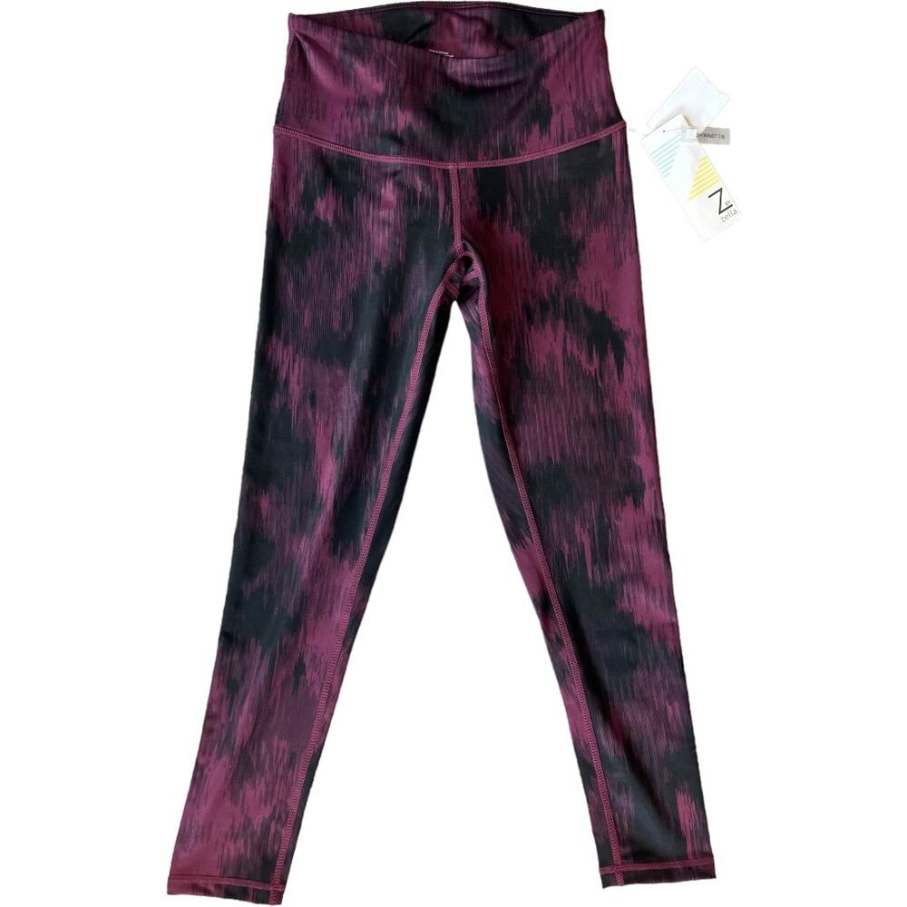NWT Zella Nordstrom Purple Nectar Static Print High Waist 7/8 Leggings Size XS
